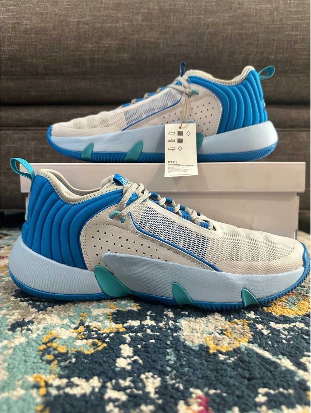 Size 11 - Adidas Trae Unlimited “Dash Grey Bright Blue”